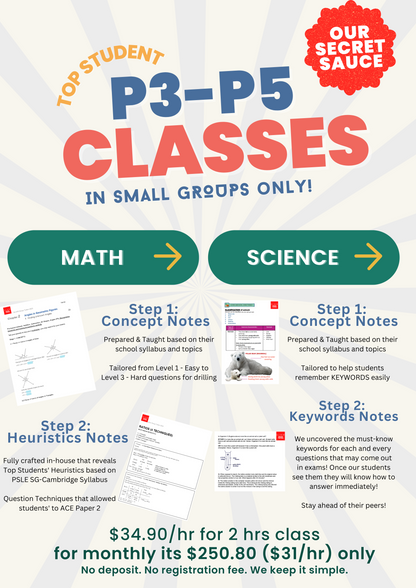 P3 to P5 Top Student Full Classes